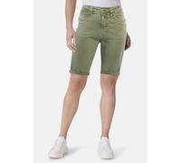 Bermudas STOOKER WOMEN "KORFU Bermuda Boyfriend Fit", Damen, Gr. 38, grün (oil grün wash), Denim/Jeans, 98% Baumwolle, 2% Elasthan, eng kurz, Hosen Bermudas, Bermuda 5-Pocket Boyfriend Fit Power Stret