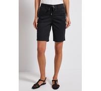 Bermudas STREET ONE, Damen, Gr. 36, schwarz, Web, 98% Baumwolle, 2% Elasthan, unifarben, casual, comfort fit kurz, Hosen, Middle Waist (51831503-36) schwarz