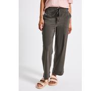 Bermudas STREET ONE, Damen, Gr. 42, Länge 28, braun (nomad braun), Web, 66% Baumwolle, 30% Polyester, 4% Elasthan, unifarben, comfort fit normal, Hosen Bermudas, High Waist (10519117-42) nomad braun