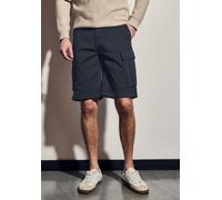 Bermudas STREET ONE MEN, Herren, Gr. 30, schwarz ink blau, Web, 98% Baumwolle, 2% Elasthan, unifarben, casual, gerade kurz, Hosen, mit seitlichen Einschubtaschen (85322726-30) schwarz ink blau