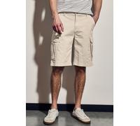 Bermudas STREET ONE MEN, Herren, Gr. 31, beige (sandstone beige), Web, 98% Baumwolle, 2% Elasthan, unifarben, gerade kurz, Hosen Bermudas, mit seitlichen Einschubtaschen (35645249-31) sandstone beige