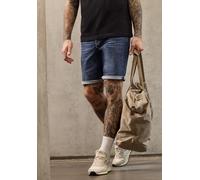 Bermudas STREET ONE MEN, Herren, Gr. 33, dunkelblau wash, Web, 99% Baumwolle, 1% Elasthan, unifarben, regular fit kurz, Hosen Bermudas, in Bermuda-Länge (79382352-33) dunkelblau wash