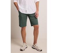 Bermudas STREET ONE MEN, Herren, Gr. 33, smoke grün, Web, 98% Baumwolle, 2% Elasthan, unifarben, regular fit kurz, Hosen Bermudas, Middle Waist (62861904-33) smoke grün