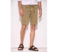Bermudas STREET ONE MEN, Herren, Gr. 34, coastal sand, Web, 82% Baumwolle, 17% Polyester, 1% Elasthan, unifarben, comfort fit kurz, Hosen Bermudas, Middle Waist (26339239-34) coastal sand