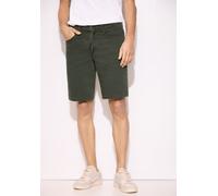 Bermudas STREET ONE MEN, Herren, Gr. 36, tidewood grün, Web, 82% Baumwolle, 17% Polyester, 1% Elasthan, unifarben, comfort fit kurz, Hosen Bermudas, Middle Waist (50931309-36) tidewood grün