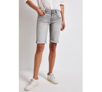 Street One Damen A378568 Bermudas/Shorts, Light Grey Random Washed, 30