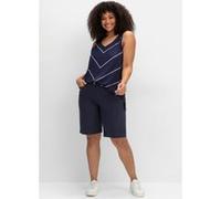 Sheego Bermudas in Chino-Optik 56 tiefblau