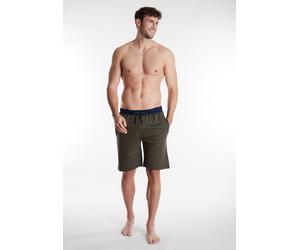 Bermudas TOM TAILOR "Dallas", Herren, Gr. 52L, N-Gr, grün, Web, Obermaterial: 65% Baumwolle, 30% Polyester, 5% Elasthan, kniefrei, Hosen Bermudas, Kordelzug, Seitentaschen, bequem, atmungsaktiv, locke