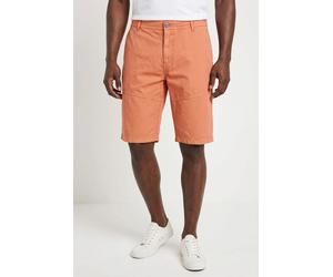 Bermudas TOM TAILOR, Herren, Gr. 34, N-Gr, orange (brick orange), Obermaterial: 100% Baumwolle, unifarben, regular fit kniefrei, Hosen Bermudas, Sommerhose im Utility-Look (45922424-34) brick orange