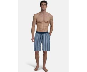 Bermudas TOM TAILOR "Kilkenny", Damen, Gr. 50 (M), N-Gr, blau, Single Jersey, Obermaterial: 100% Baumwolle, bequem kniefrei, Hosen Bermudas, Bindeband, Seitentaschen, locker, bequem, atmungsaktiv, ela