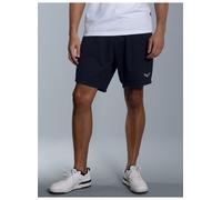 Bermudas TRIGEMA "TRIGEMA Bermuda mit praktischem Kordelzug", Herren, Gr. M, Normalgrößen, blau (navy), Sweatware, 70% Baumwolle, 30% Polyester, Hosen Bermudas (55698312-M) navy