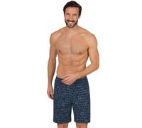 Bermudas TRIGEMA "TRIGEMA Bermuda Shorts mit freundlichem Smiley-Motiv", Herren, Gr. L, US-Größen, blau (navy), 100% Baumwolle, Basic, Hosen Bermudas (69958655-L) navy