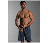 Bermudas TRIGEMA "TRIGEMA Bermuda Shorts mit freundlichem Smiley-Motiv", Herren, Gr. XL, Normalgrößen, blau (navy), Single Jersey, 100% Baumwolle, Basic, Hosen Bermudas (69958655-XL) navy