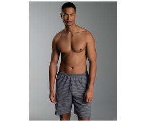Bermudas TRIGEMA "TRIGEMA Pyjama Short mit modischem Allover-Muster", Herren, Gr. XL, Normalgrößen, night, blau, Single Jersey, 100% Baumwolle, Hosen Bermudas (43421250-XL) night, blau