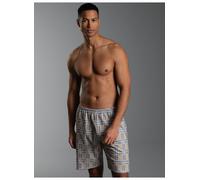 Bermudas TRIGEMA "TRIGEMA Pyjama Shorts mit Karo-Muster", Herren, Gr. 3XL, US-Größen, night, blau, Single Jersey, 100% Baumwolle, Hosen Bermudas (97939435-XXXL) night, blau