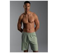 Bermudas TRIGEMA "TRIGEMA Pyjama Shorts mit Tetris Muster", Herren, Gr. L, US-Größen, grün tea, Single Jersey, 100% Baumwolle, Hosen Bermudas (96803438-L) grün tea