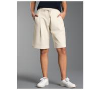 Bermudas TRIGEMA "TRIGEMA Shorts in Piqué-Qualität mit modischen Falten", Damen, Gr. XL, Normalgrößen, beige (natur), Piqué, 100% Baumwolle, Basic, Hosen Bermudas (25637344-XL) natur