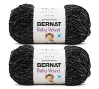 Bernat Baby Velvet BB Baby Amselgarn, 2 Stück, 300 g, 100% Polyester, #4 Kammgarn (Medium), 500 m - Stricken/Häkeln