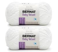 Bernat Baby Velvet BB Snowy White Garn, 2 Stück, 300 g, 100% Polyester, Nr. 4 Kammgarn (Medium), 500 m - Stricken/Häkeln