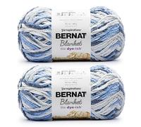 Bernat Blanket Tie Dye-Ish Blue Skies Garn, 2 Stück, 300 g, Polyester, 6 Super Bulky, 220 Meter - Stricken und Häkeln