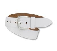 Bernd Götz 4 cm Pull-Up-Ledergürtel 0010 weiß Weiß 100