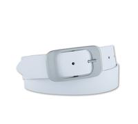 Bernd Götz 4cm Damen Softledergürtel weiß Weiß 85
