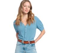 Bernd Götz Damengürtel aus Walkleder in Cognac-Braun 80