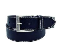 Bernd Götz Ledergürtel - 4cm Pull-Up - Naht, Farbe:blau, Größe:95