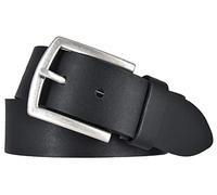 Ledergürtel BERND GÖTZ "Ledergürtel mit silberfarbener Schließe", Herren, Gr. 85, schwarz, Rindsleder, Gürtel Ledergürtel (78148124-85) schwarz