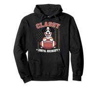 Bernese Mountain Dog American Football Classy Pullover Hoodie