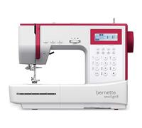 Bernette Sew&GO8 - Computer-Nähmaschine mit 197 Nähprogramme, Freiarm, Multifunktionsdisplay, Nähen, Patchen, Quilten, White/Red