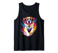 Bernhardiner Aquarell Splash - Bernhardiner Mama Hund Papa Tank Top