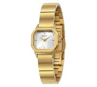 BERNY Damen Gold Uhr Quadratische Uhren für Damen 3ATM Wasserdicht Analog Quarzuhr Edelstahl Uhrenband Elegante Kleine Armbanduhr für Mädchen Frauen