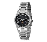 BERNY Damen Quarzuhr Mondphase Uhren Damen Armbanduhr Arabische Ziffern Ziffernblatt Edelstahl Uhrenband Analog Uhren Sub-Tag mit Datum Tag Blende Fashion Cuasual Uhr