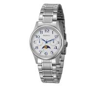 BERNY Damen Quarzuhr Mondphase Uhren Damen Armbanduhr Arabische Ziffern Ziffernblatt Edelstahl Uhrenband Analog Uhren Sub-Tag mit Datum Tag Blende Fashion Cuasual Uhr