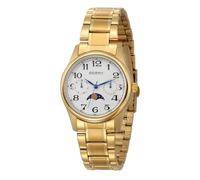 BERNY Damen Quarzuhr Mondphase Uhren Damen Armbanduhr Arabische Ziffern Ziffernblatt Edelstahl Uhrenband Analog Uhren Sub-Tag mit Datum Tag Blende Fashion Cuasual Uhr