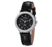 BERNY Damenuhr Damen Quarzuhr Mondphase Analoge Uhren Echtleder Armband Mode Uhren für Frauen 3ATM Wasserdicht