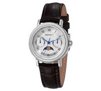 BERNY Damenuhr Damen Quarzuhr Mondphase Analoge Uhren Echtleder Armband Mode Uhren für Frauen 3ATM Wasserdicht