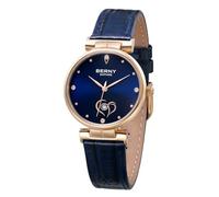 BERNY Damenuhr Elegante Uhr für Damen Mode Armbanduhr Weibliche Analoge Quarzuhren mit Datumsblende wasserdichte Saphirlinse Lederarmband Geburtstagsgeschenk