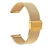 BERNY Edelstahl Mesh Uhrenarmband für Männer Frauen Quick Release Verstellbare Milanese Uhrenarmbänder Solid Metal Uhrenarmband mit doppelter Sicherheitsschließe Blaugold und bunte 20mm 22mm