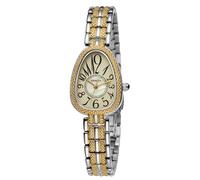 BERNY Gold Armbanduhr Für Damen Schlangenförmige Quarzuhr Zweifarbig Edelstahlarmband Damen Armbanduhren