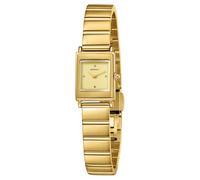 BERNY Gold Damen Uhr Mini Quadratisch Quarzuhr Schmetterlingsverschluss Kleines Armbanduhr