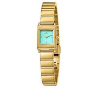 BERNY Gold Damen Uhr Mini Quadratisch Quarzuhr Schmetterlingsverschluss Kleines Armbanduhr