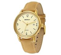 BERNY Herren Automatikuhr Mechanische Armbanduhr 5ATM Wasserdicht Herren Anzug Uhren Handaufzug Uhr Kalender Blende Sunray Dail