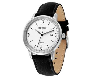 BERNY Herren Automatikuhr Mechanische Armbanduhr 5ATM Wasserdicht Herren Anzug Uhren Handaufzug Uhr Kalender Blende Sunray Dail