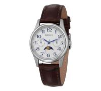 BERNY Quarzuhr Für Frauen Mondphase Uhren Damen Armbanduhr Leicht Lesbare Arabische Ziffern Zifferblatt Analoge Uhren Sub-dail Mit Datum Tag Kalender Echtes Lederband