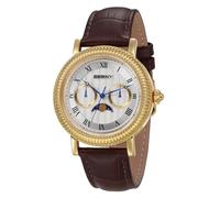 BERNY Quarzuhr Männer Armbanduhr Mondphase Analoge Uhren Casual Uhren 3ATM Wasserdichtes Echtlederarmband