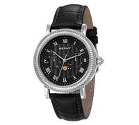BERNY Quarzuhr Männer Armbanduhr Mondphase Analoge Uhren Casual Uhren 3ATM Wasserdichtes Echtlederarmband