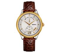 BERNY Top Luxus Herrenuhr 18K Gold Quarzuhr (Weiß)