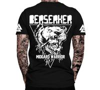 Berserker Midgard Warrior T-Shirt | Odin | Vikings Tshirt | Ragnar | Valhalla Rising | Walhalla | Wodan | Wikinger | Herren Männer T-Shirt